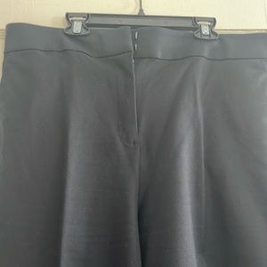 Black wide leg ankle pants